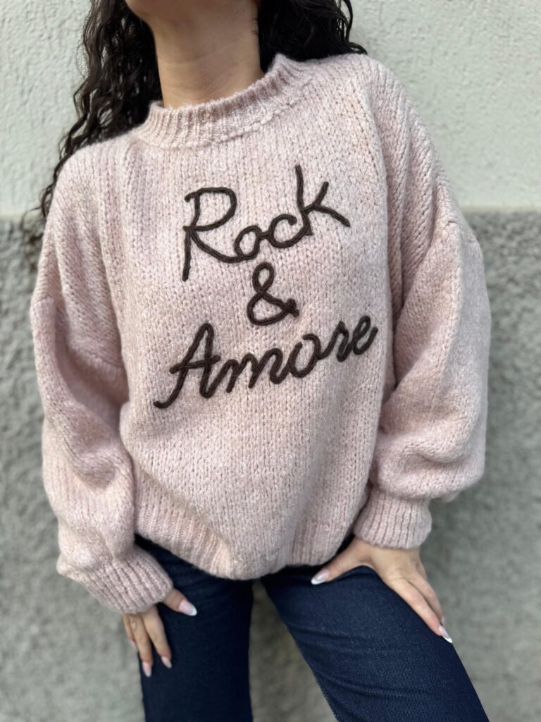 MAGLIA PULL ROCK E AMORE ROSA You Decide
