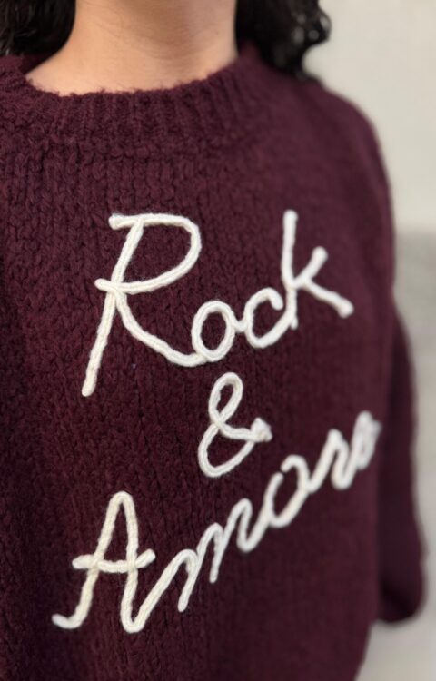 MAGLIA PULL ROCK E AMORE BORDEAUX You Decide