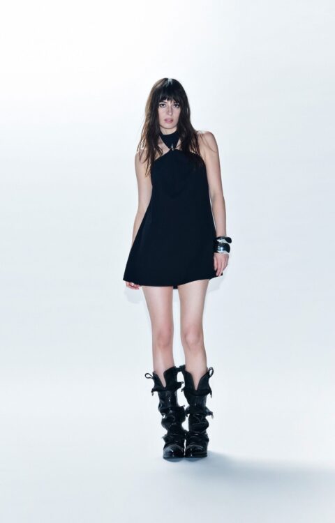 ABITO CORTO NERO TURTLE DRESS SHANA By