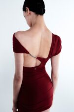 ABITO CORTO ADERENTE RUBINO MINI DRESS RIA Aniye By