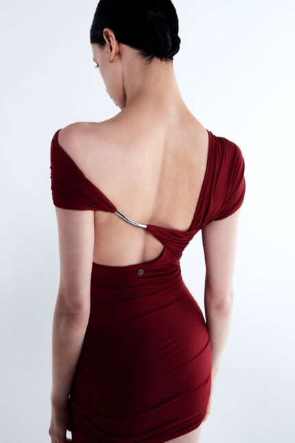 ABITO CORTO ADERENTE RUBINO MINI DRESS RIA Aniye By