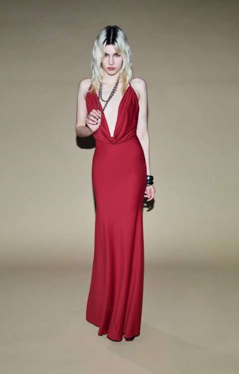 ABITO LUNGO ADERENTE RUBINO LONG DRESS RIA Aniye By