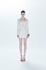 ABITO SCOLLO QUADRATO AVORIO LONG SLEEVES SHANA Aniye By