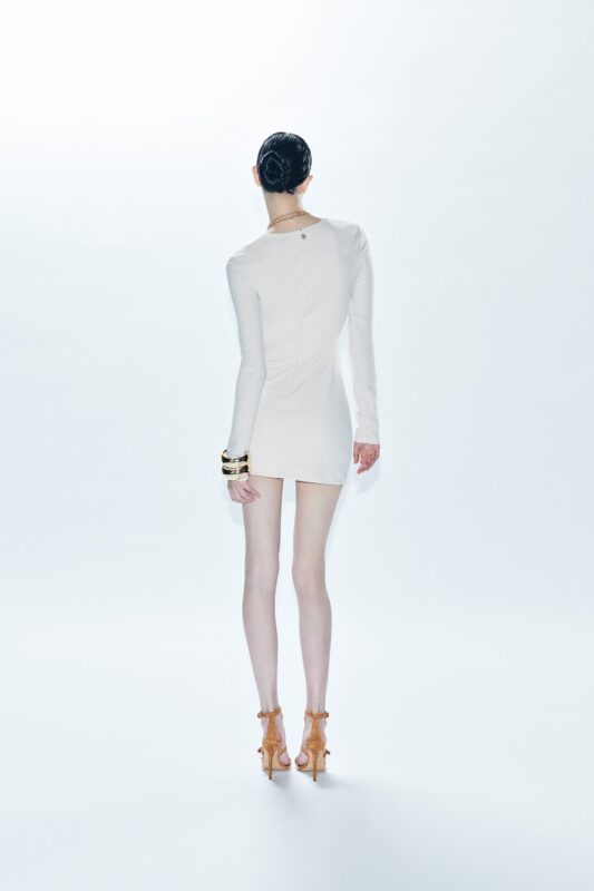 ABITO SCOLLO QUADRATO AVORIO LONG SLEEVES SHANA Aniye By