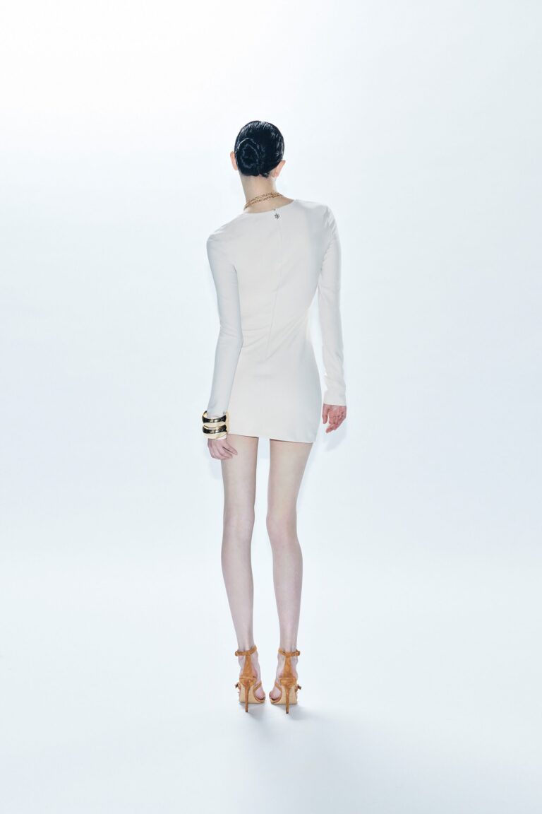 ABITO SCOLLO QUADRATO AVORIO LONG SLEEVES SHANA Aniye By