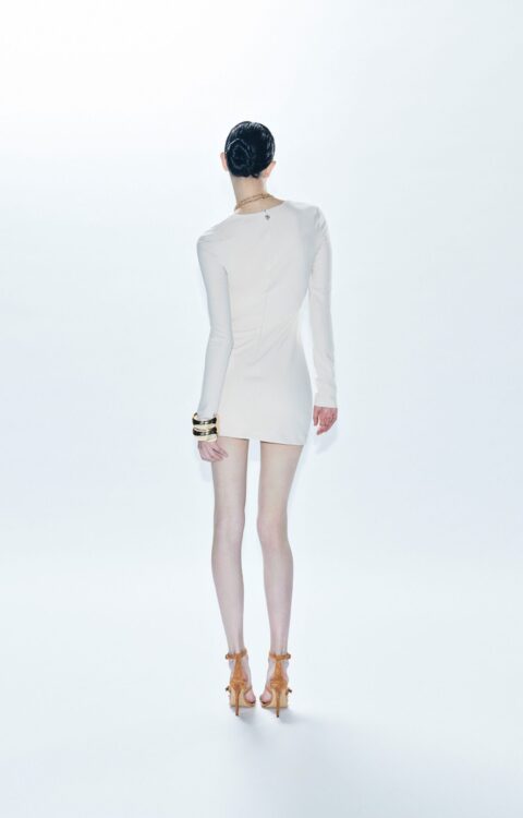 ABITO SCOLLO QUADRATO AVORIO LONG SLEEVES SHANA Aniye By