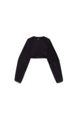 FELPA NERA SWAETSHIRT CROP SANT Aniye By