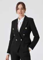 BLAZER DOPPIOPETTO NERO Rinascimento