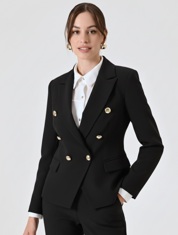 BLAZER DOPPIOPETTO NERO Rinascimento