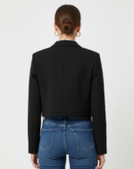 GIACCA BLAZER CROP NERO Rinascimento
