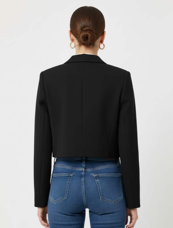 GIACCA BLAZER CROP NERO Rinascimento