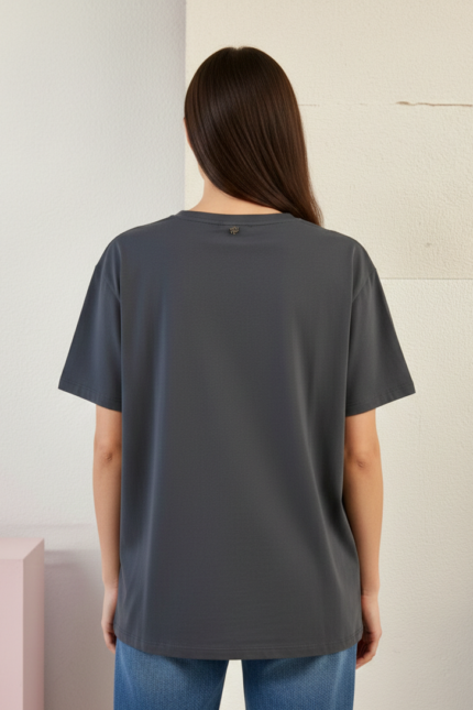 T-SHIRT SANTA OVER ANTRACITE Aniye By