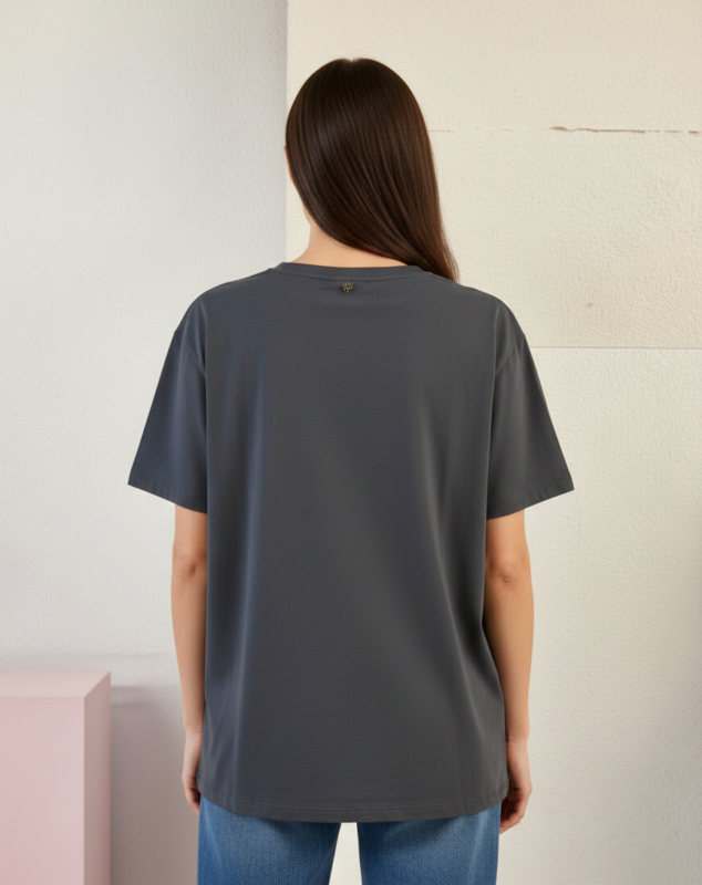 T-SHIRT SANTA OVER ANTRACITE Aniye By