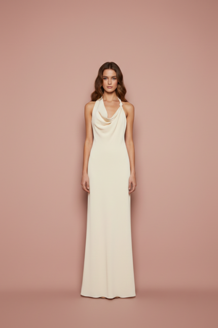 ABITO LUNGO AVORIO KNOT DRESS NORA Aniye By