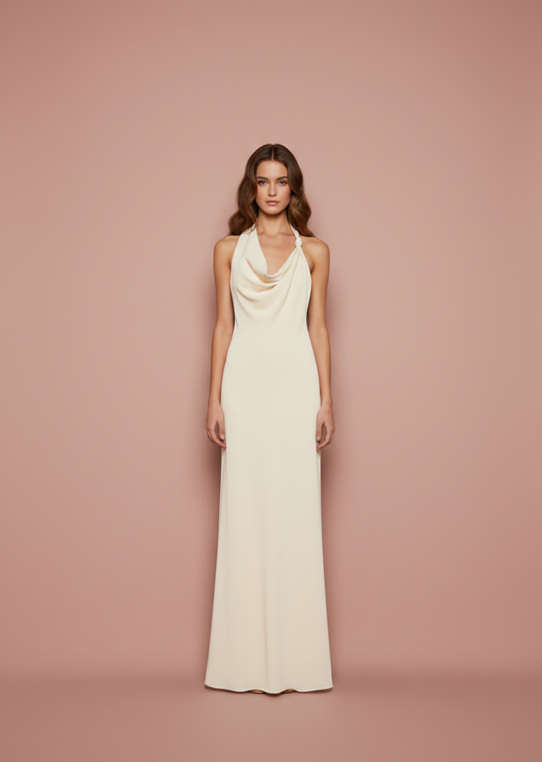 ABITO LUNGO AVORIO KNOT DRESS NORA Aniye By