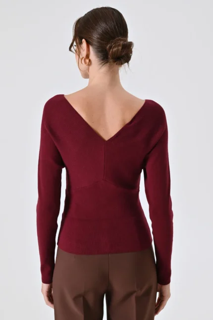 MAGLIA PULL BORDEAUX Rinascimento