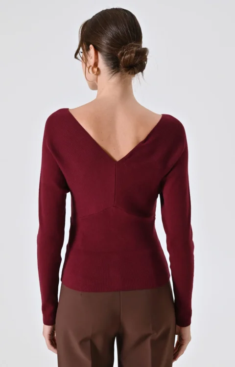 MAGLIA PULL BORDEAUX Rinascimento