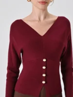 MAGLIA PULL BORDEAUX Rinascimento