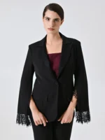 TAILLEUR NERO CON PIZZO Rinascimento