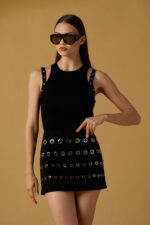 CANOTTA TOP ANELLI NERO No Secrets