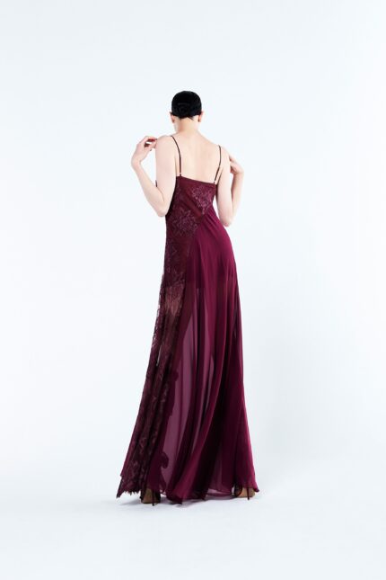 ABITO LUNGO PIZZO MALVA LONG DRESS NOA Aniye By