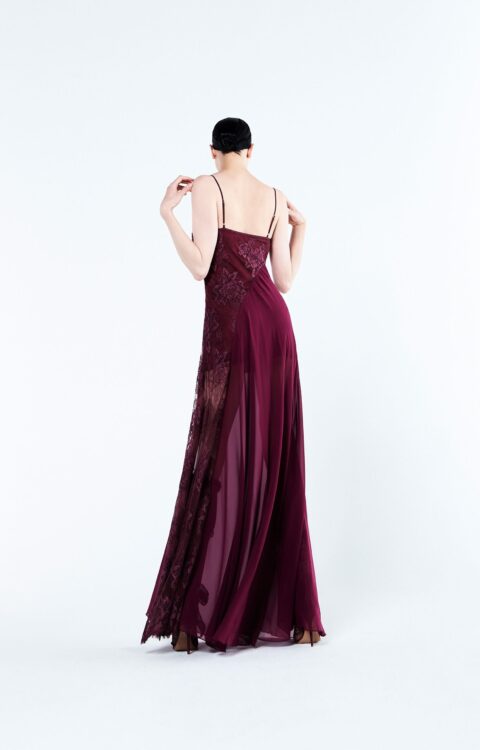 ABITO LUNGO PIZZO MALVA LONG DRESS NOA Aniye By