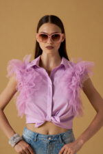 CAMICIA VOLANT LILLA No Secrets