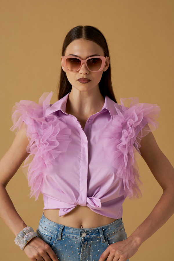 CAMICIA VOLANT LILLA No Secrets CAMICIA VOLANT LILLA No Secrets