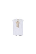 CANOTTA PIZZO BIANCA TOP RIBBON HARLEM Aniye By