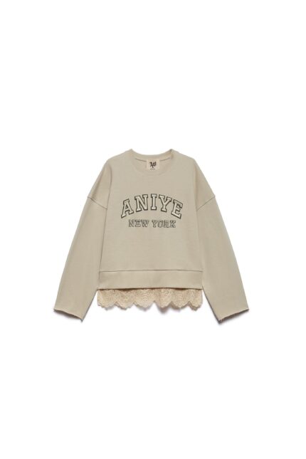FELPA BEIGE OVER SWATSHIRT LACE URBAN Aniye By