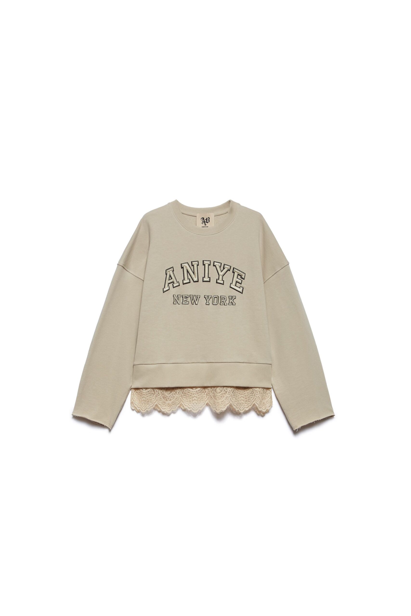 FELPA BEIGE OVER SWATSHIRT LACE URBAN Aniye By FELPA BEIGE OVER SWATSHIRT LACE URBAN Aniye By
