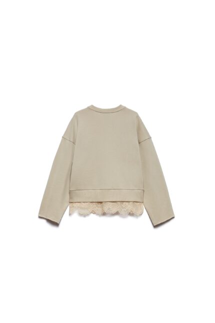 FELPA BEIGE OVER SWATSHIRT LACE URBAN Aniye By