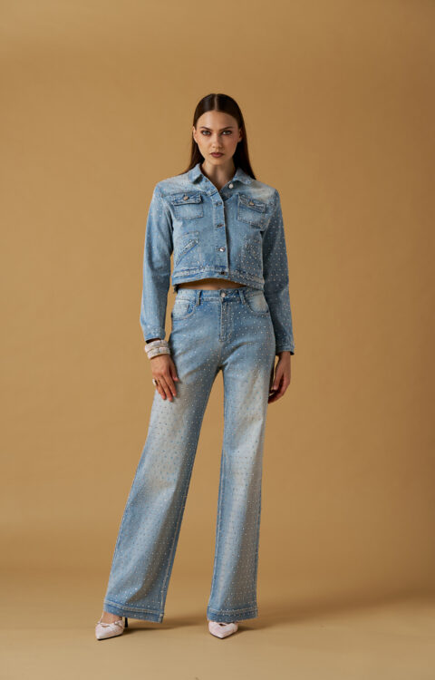 JEANS IN DENIM FULL STRASS No Secrets