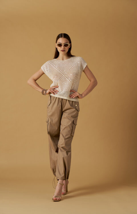 MAGLIA A RETE AVORIO No Secrets