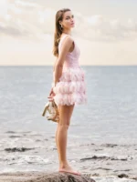 ABITO CORTO IN TULLE ROSA CIPRIA Rinascimento