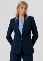 BLAZER MONOPETTO BLU Fracomina