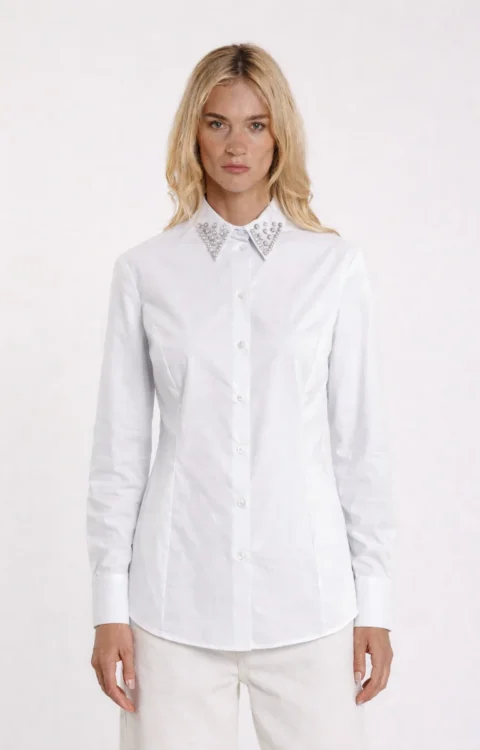 CAMICIA BIANCA STRASS COLLETTO Relish