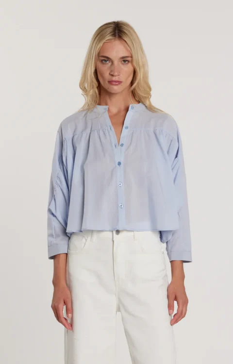 CAMICIA MANICA A PIPISTRELLO AZZURRA Fracomina
