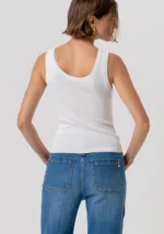 CANOTTA TOP BIANCA FULL STRASS Fracomina