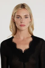 CARDIGAN PIZZO NERO Relish