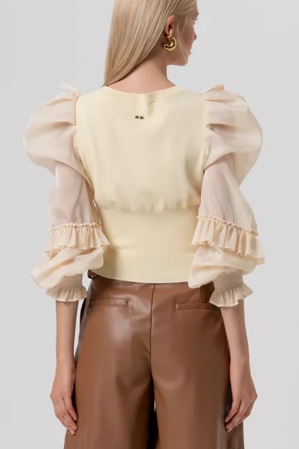 CARDIGAN VOLANT BURRO Fracomina