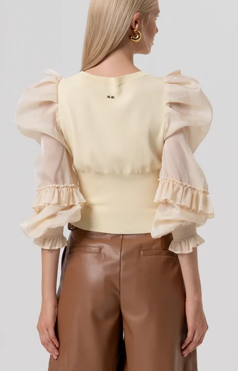 CARDIGAN VOLANT BURRO Fracomina