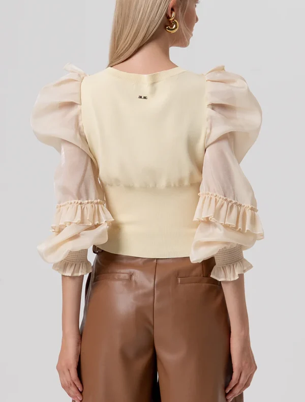 CARDIGAN VOLANT BURRO Fracomina