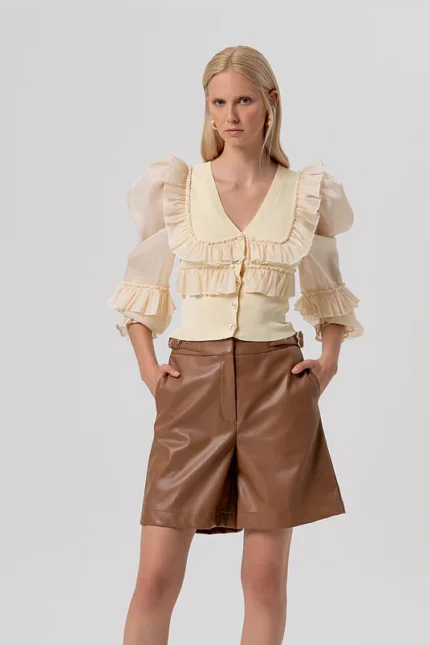 CARDIGAN VOLANT BURRO Fracomina