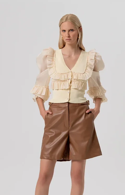 CARDIGAN VOLANT BURRO Fracomina