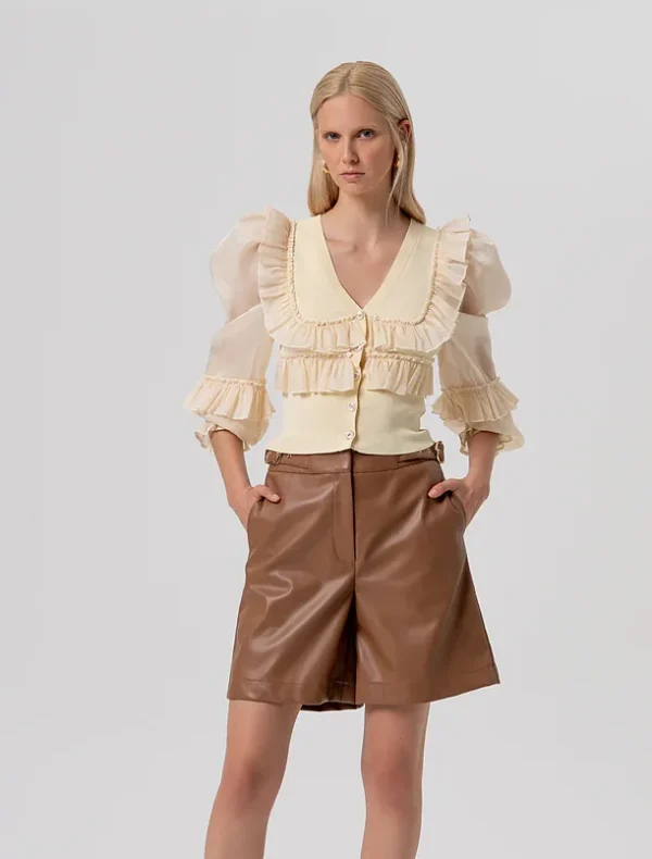 CARDIGAN VOLANT BURRO Fracomina