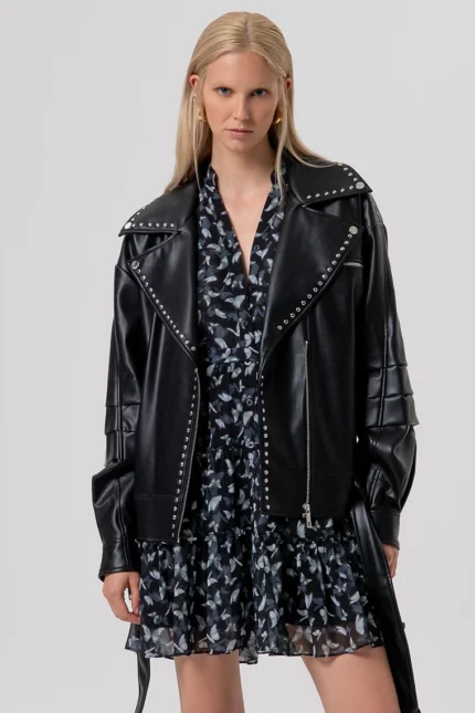 CHIODO OVER NERO BORCHIATO Fracomina