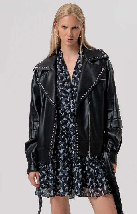 CHIODO OVER NERO BORCHIATO Fracomina