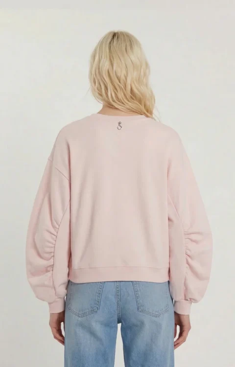 FELPA ROSA CON PERLE relish