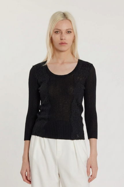 MAGLIA PIZZO NERA Relish